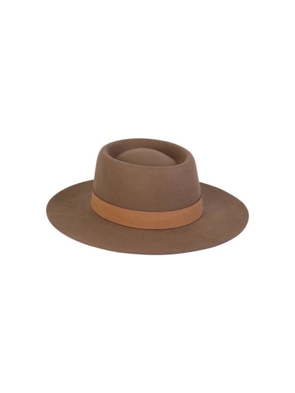 Lack Of Color The Mirage Boater Brown 100% Australian Wool with Tan Band M 57cm